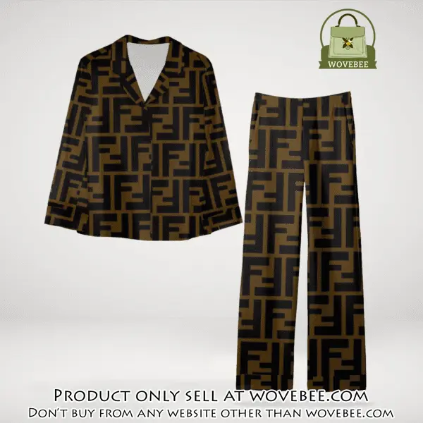 Trending luxury fendi satin pajama set pjs1051 wvb1406313